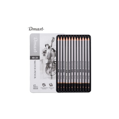 Deli SET OLOVAKA ZA SKICIRANJE U METALNOJ KUTIJI 1/12 DMAST PEBEO EC391 Cene