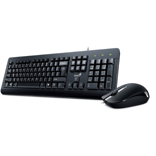 Genius KM-160 USB US crna tastatura+ USB crni miš Slike
