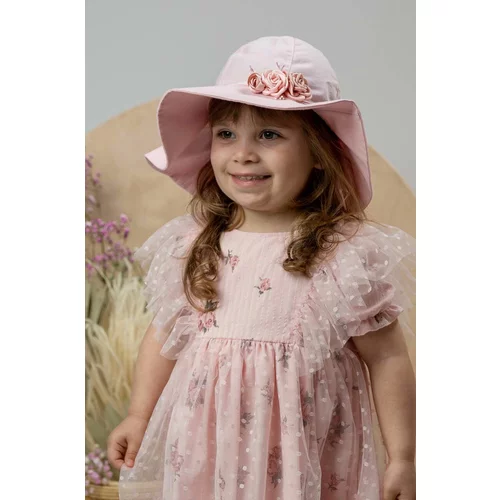 Jamiks Otroški bombažni klobuk KATRINE roza barva