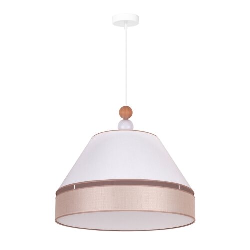  Duolla - Visilica na sajli AVIGNON 1xE27/15W/230V prečnik 50 cm bela/bež Slike