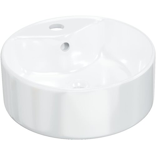 Maison Chic Umivalnik - Kopalna umivalnik - Lavabo bel 40x14,5 cm keramični okrogel, (21684948) Cene
