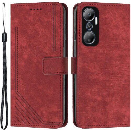 INORCO IDEWEI Za Realme C33 2023 4G/C33 4G Denarnica Crazy Horse Texture Stojalo Cover PU usnjena torbica za telefon, (22034914) Slike