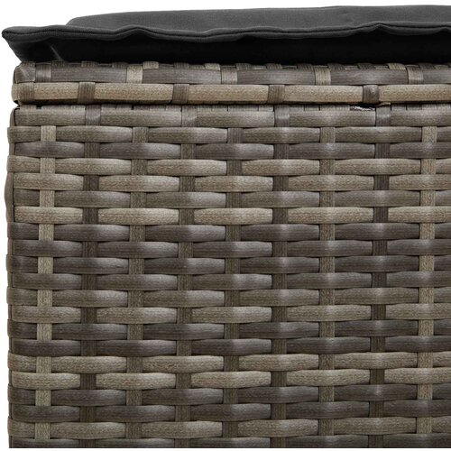  Vrtni otoman 2 Komad Siva i tamno siva 38 x 38 x 45 cm PE ratan Slike