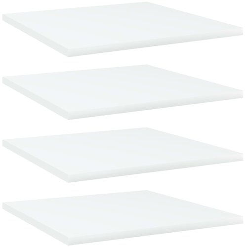 Police za knjige 4 kom bijele 40x40x1,5 cm konstruirano drvo Cene