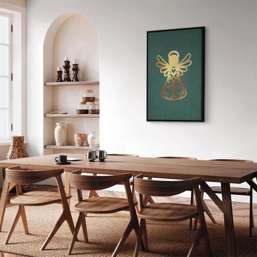  Slika - Angelic Christmas (1 Part) Vertical 80x120 U crnom drvenom okviru Slike