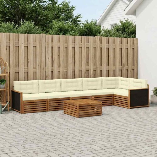  Set vanjskih sofa 7 pcs Prirodna i krem 79 x 79 x 37 cm Cene