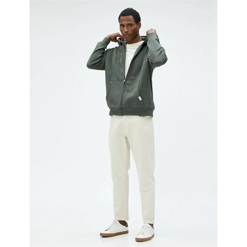 Koton 4WAM70112MK Cotton Men's Sweatshirt GREEN Slike