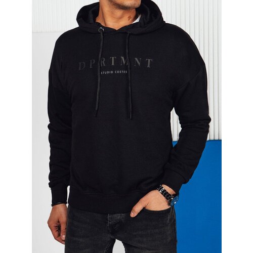 DStreet Bluza męska z nadrukiem czarna Slike