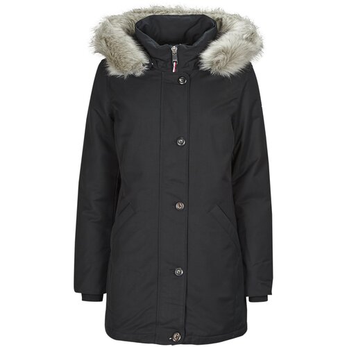Tommy Hilfiger Parke PADDED PARKA WITH FUR Črna Slike
