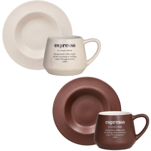 Tognana 2-delni set skodelic za espresso s podstavkom, porcelan, 90 ml Slike