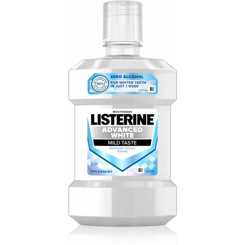 Listerine Advanced White Mild Taste Mouthwash ustna vodica 1000 ml unisex