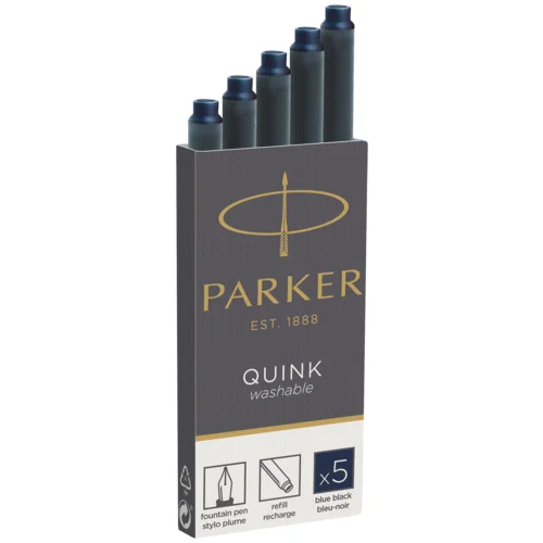 Parker 1x5 ink cartridge Quink blue black