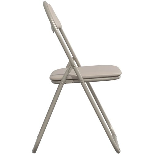  Sklopiva stolica 8 pcs Pijesak 48 x 43,5 x 81 cm Lažna koža Slike