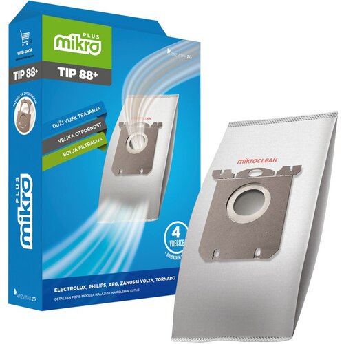 MIKRO vrećice za usisavače 4/1 tip: 88+ (odgovara za: electrolux, philips s-bag) Slike