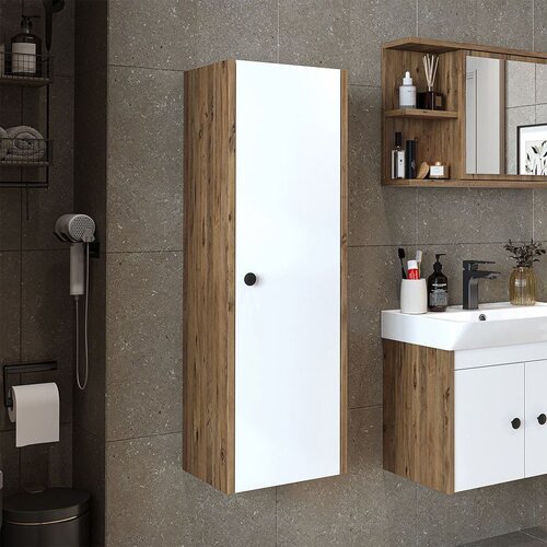 Hanah home 2862 kupatilski ormarić 35 &amp;times; 110 &amp;times; 30 cm, atlantski bor / bela Slike