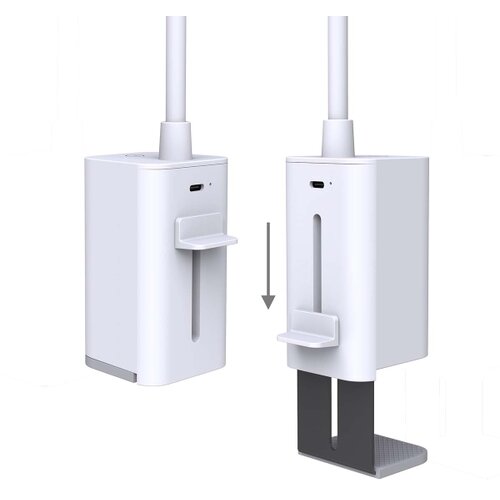 Nedis LTLR10WT - LED prigu&amp;scaron;iva punjiva dodirna stona lampa sa kopčom LED/5W/1200 mAh bela Slike