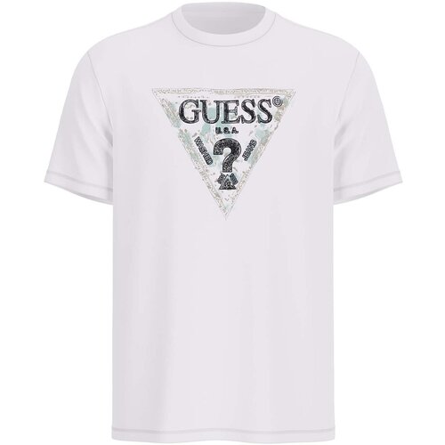 Guess Majice s kratkimi rokavi Ss Cn Triangle Tee Bela Cene