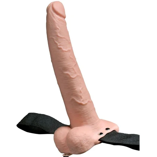 Fetish Fantasy Series - ADJUSTABLE HARNESS REALISTIC PENIS WITH BALLS RECHARGEABLE AND VIBRATOR 23 CM