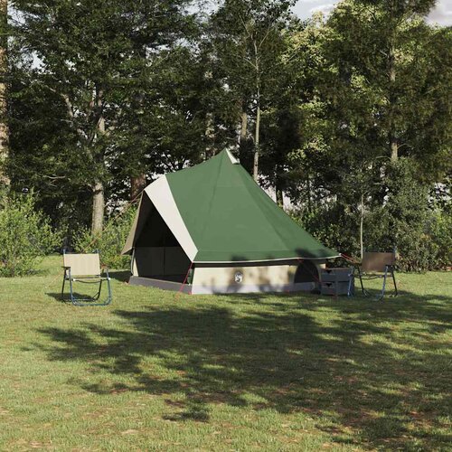 Tipi šator s krovom s pohranom Zelena 400 x 346 x 250 cm taft Cene