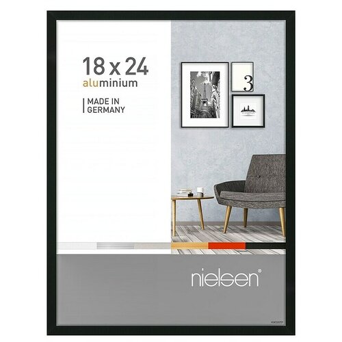 Nielsen Aluminijasti okvir Pixel (18 x 24 cm, Črna) Slike