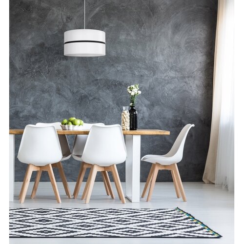  Duolla - Visilica na sajli DUO 1xE27/15W/230V prečnik 40 cm bela/crna Slike