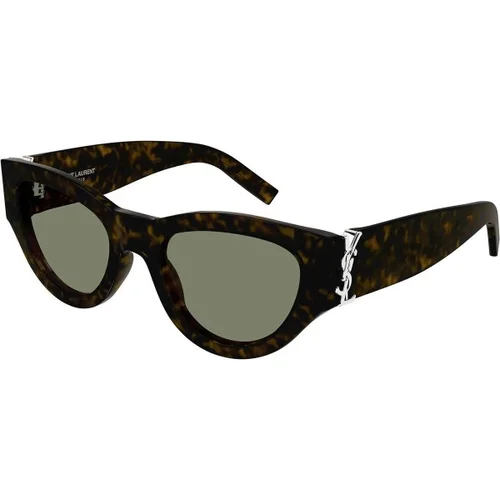 Saint Laurent SLM94 008 ONE SIZE (53) Havana/Zelena