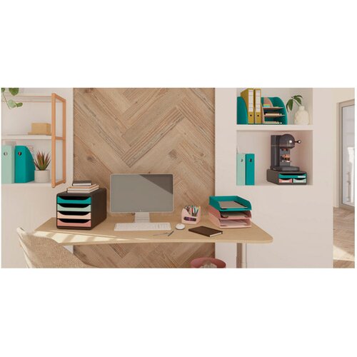  ORGANIZER STOLNI SA 6 PRETINACA PVC SKANDI EXACOMPTA 394606D SV.PLA/BOJA KOŽE Slike