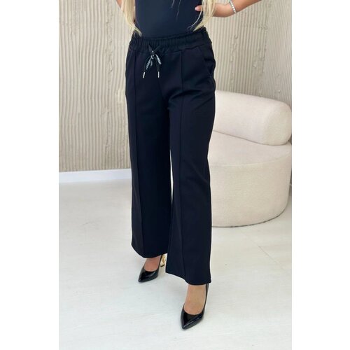 Kesi Punto Milano winter pants with wide legs black Cijene