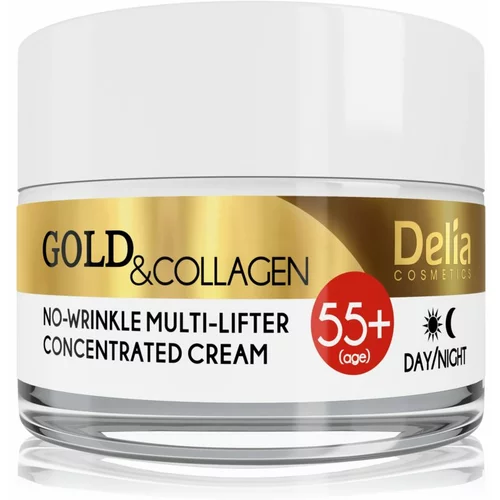 Delia Cosmetics Gold & Collagen 55+ krema protiv bora s lifting učinkom 50 ml