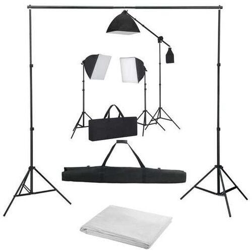  Foto studijski komplet s softbox svetilkami in ozadjem Slike