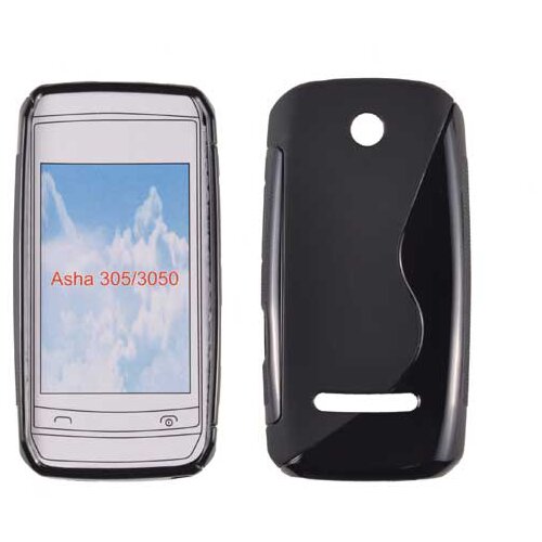  S silikonski ovitek Nokia Asha 305 črn Slike
