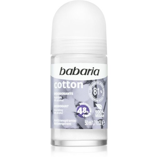 Babaria Deodorant Cotton antiperspirant roll-on z hranilnim učinkom 50 ml Cene