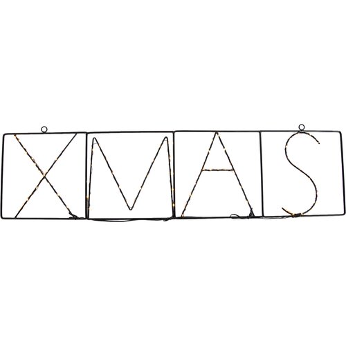 LUCA LIGHTING Božična stenska svetilka črna XMAS vklj. LED s časovnikom IP44 - Yoro Cene