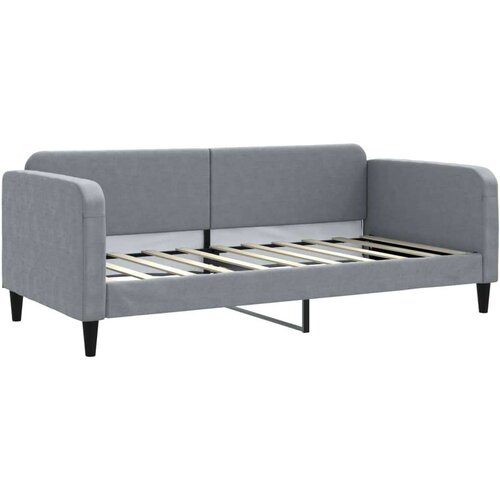 VidaXL Dnevni krevet svjetlosivi 90 x 190 cm od tkanine Slike
