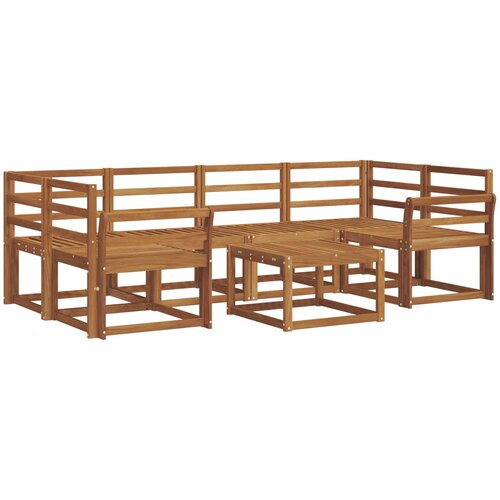  Set vanjskih sofa 7 kom. Prirodna Čvrsto drvo akacije Slike