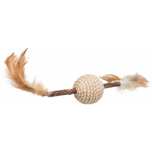 Trixie igračka za mačke štapić sa lopticom i perjem matatabi feather game 20cm Cene