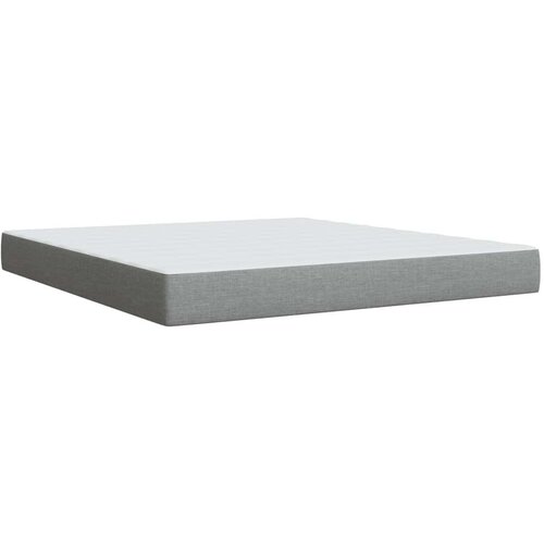 VidaXL Krevet s oprugama i madracem svjetlosivi 180x200 cm od tkanine Slike