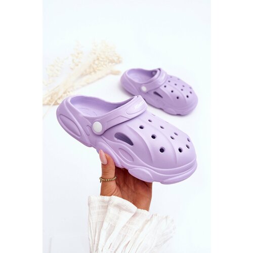 Kesi Kids foam slippers Crocs purple Cloudy Slike