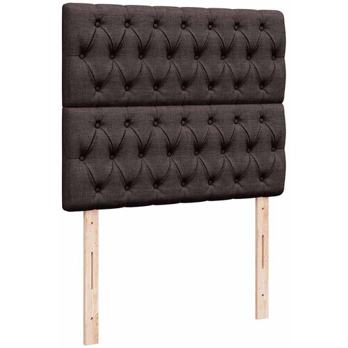  Krevet s oprugama i madracem tamnosmeđi 120 x 200 cm od tkanine Slike