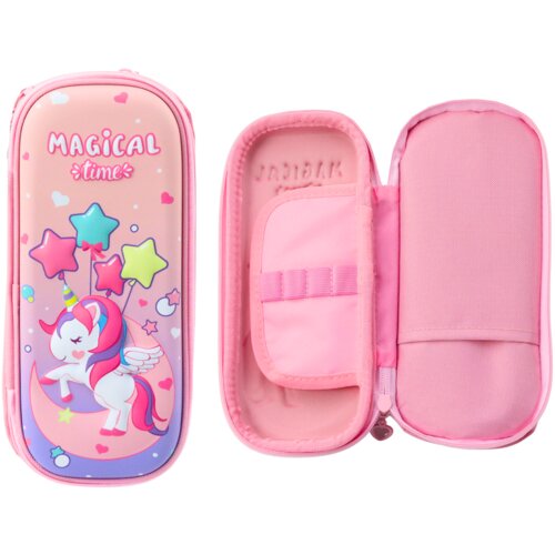 Pink Pencil Case with 3D Unicorn Two-compartment 24 cm x 11 cm x 7 cm Cijene