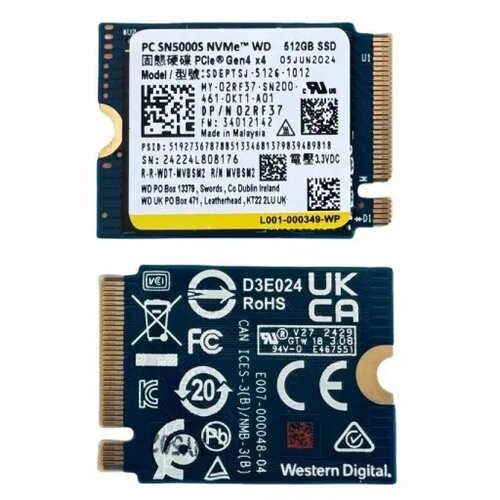 Western Digital SSD 512GB M.2 PC SN5000S NVMe Bulk 2280 Cene