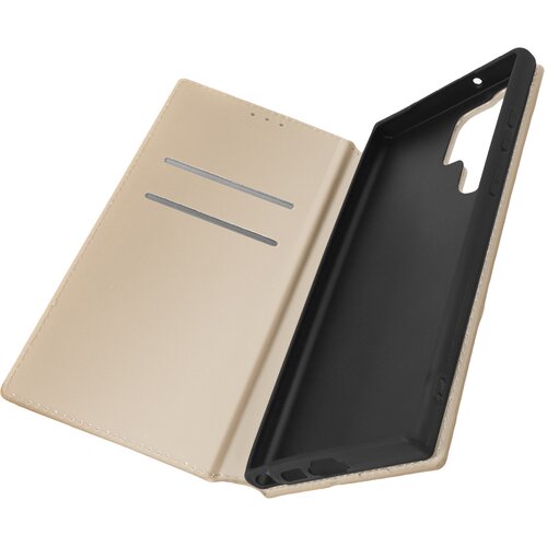 AVIZAR Ultra ovitek za Samsung Galaxy S23 z magnetnim preklopom, držalom za kartico in video držalom - zlata, (20639759) Cene
