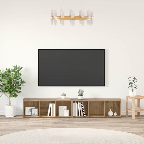  Set TV komoda Zidne 2 pcs Umjetnički hrast 37 x 35 x 107cm Cijene