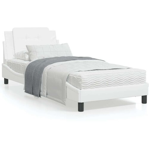  Okvir za krevet s uzglavljem bijeli 80 x 200 cm od umjetne kože Slike