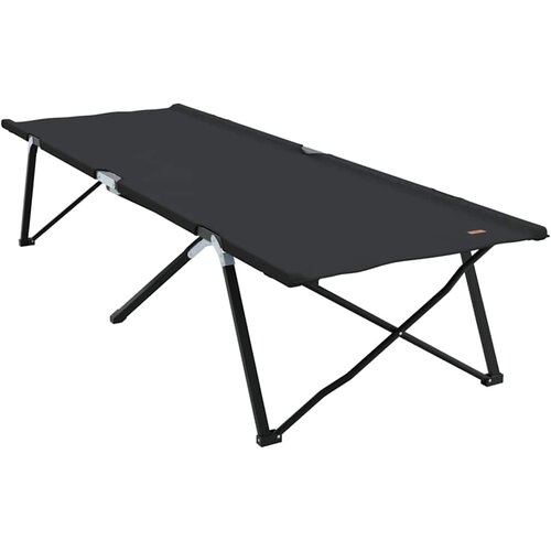  Sklopivi kamperski krevet 2 pcs Crna 206 x 76 x 74 cm Slike
