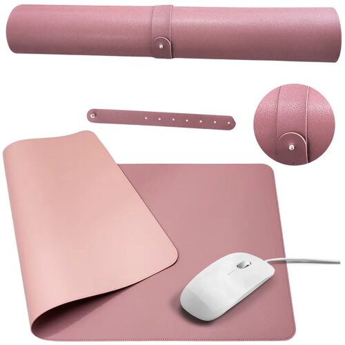  Podloga za laptop od umjetne kože 80x40 cm - roza Slike
