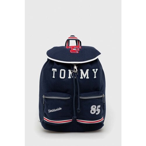 Tommy Jeans Ruksak s dodatkom vune za mu&amp;scaron;karce, boja: tamno plava, veliki, s uzorkom Slike