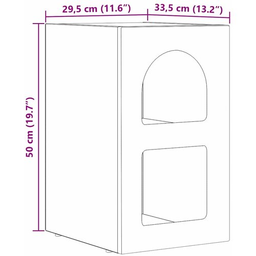  Noćni ormarić Bijelo 29.5 x 35 x 50 cm Konstruirano drvo Slike