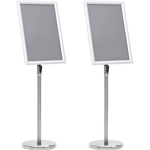  Stalci za plakate 2 pcs Srebrno 45 x 32,7 x 108 cm Aluminij Cijene