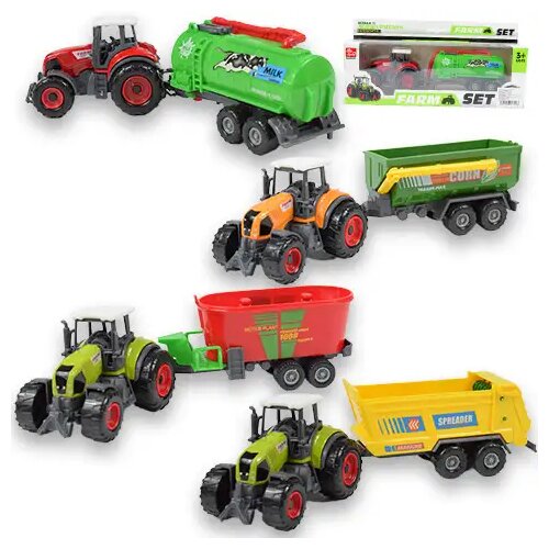 Magic Toys Farm Set: Kmetijski traktor s prikolico v &scaron;tirih različicah 22 cm Cene